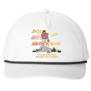 Down Goes Anderson Funny Baseball Meme Snapback Five-Panel Rope Hat