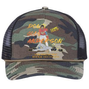 Down Goes Anderson Funny Baseball Meme Retro Rope Trucker Hat Cap