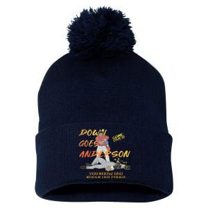 Down Goes Anderson Funny Baseball Meme Pom Pom 12in Knit Beanie