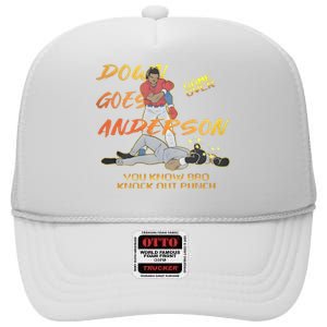 Down Goes Anderson Funny Baseball Meme High Crown Mesh Back Trucker Hat