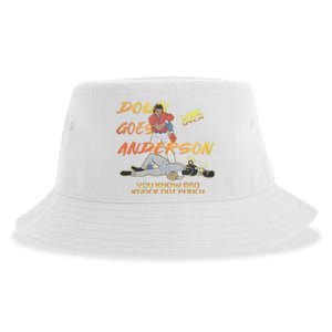 Down Goes Anderson Funny Baseball Meme Sustainable Bucket Hat