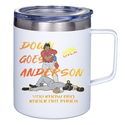 Down Goes Anderson Funny Baseball Meme 12oz Stainless Steel Coffee Mug