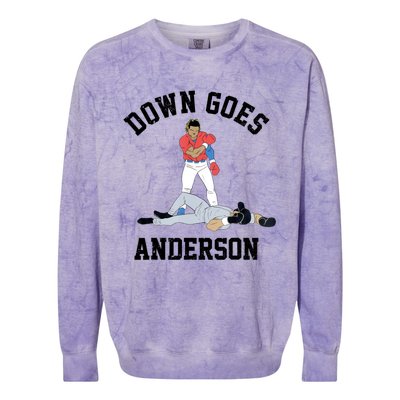 Down Goes Anderson Colorblast Crewneck Sweatshirt