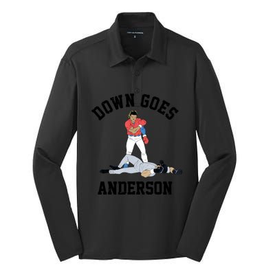 Down Goes Anderson Silk Touch Performance Long Sleeve Polo