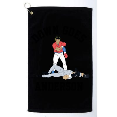Down Goes Anderson Golf Towel