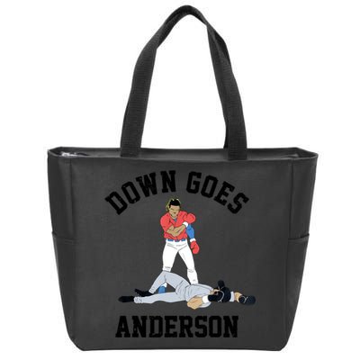 Down Goes Anderson Zip Tote Bag