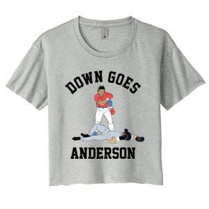 Down Goes Anderson Women's Crop Top Tee