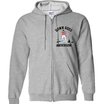 Down Goes Anderson Full Zip Hoodie