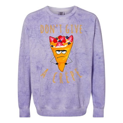 Dont Give A Crepe Colorblast Crewneck Sweatshirt