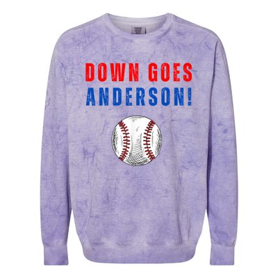 Down Goes Anderson Colorblast Crewneck Sweatshirt