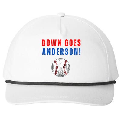 Down Goes Anderson Snapback Five-Panel Rope Hat