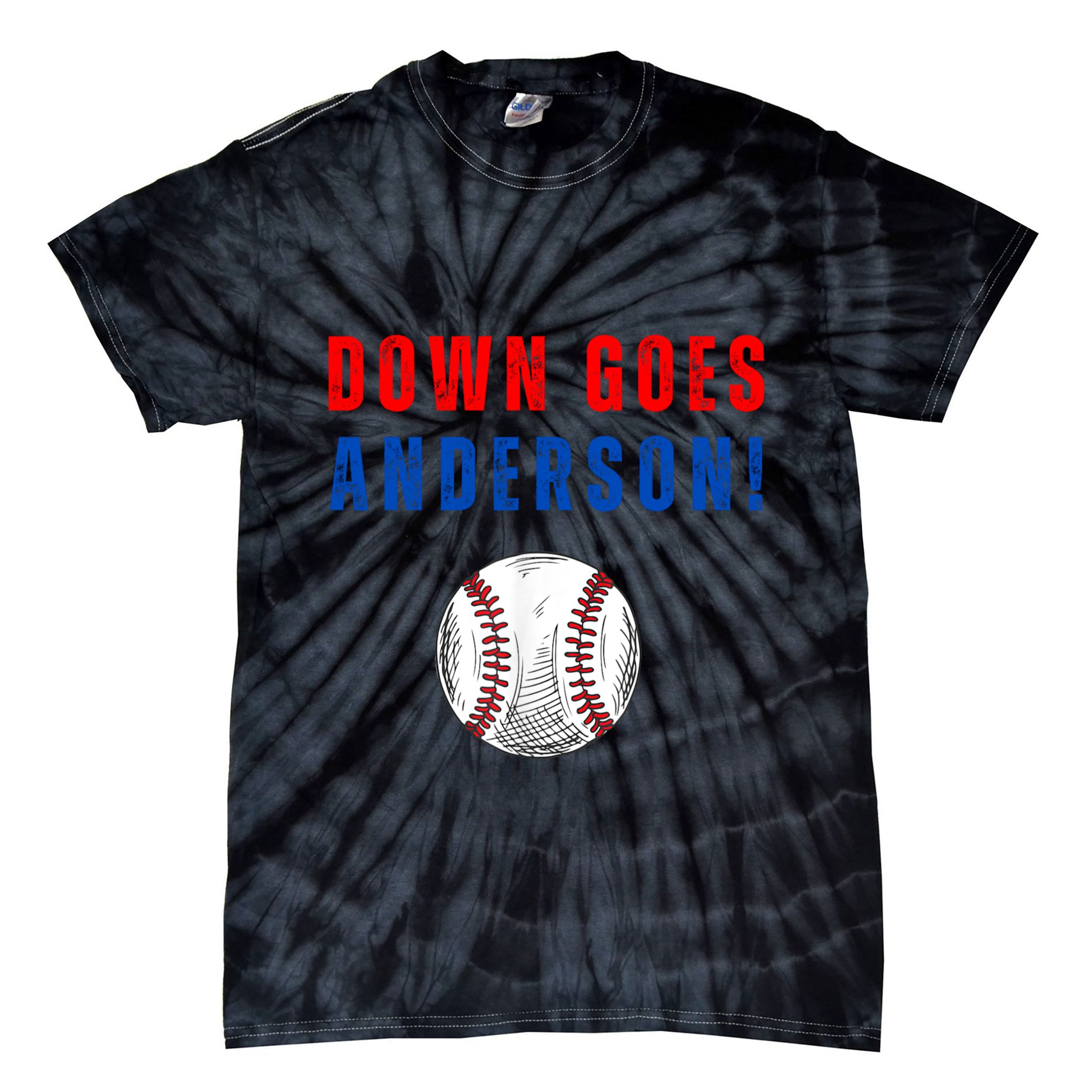 Down Goes Anderson Tie-Dye T-Shirt