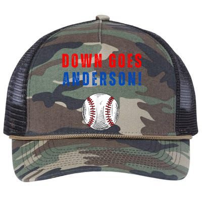 Down Goes Anderson Retro Rope Trucker Hat Cap