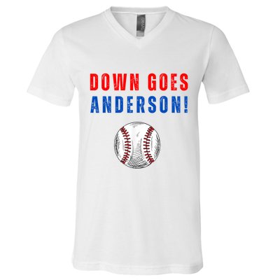 Down Goes Anderson V-Neck T-Shirt