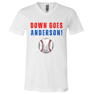 Down Goes Anderson V-Neck T-Shirt