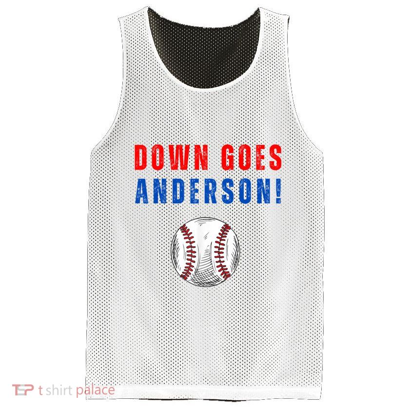 Down Goes Anderson Mesh Reversible Basketball Jersey Tank