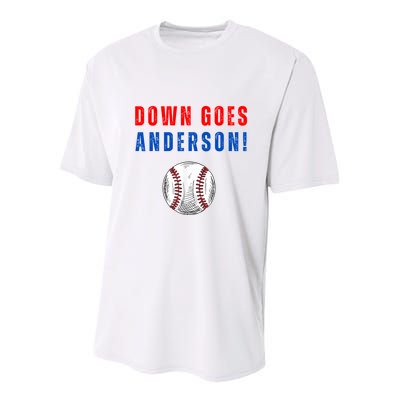 Down Goes Anderson Youth Performance Sprint T-Shirt