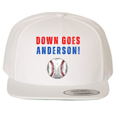 Down Goes Anderson Wool Snapback Cap