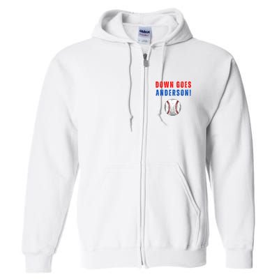 Down Goes Anderson Full Zip Hoodie