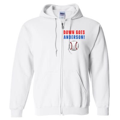 Down Goes Anderson Full Zip Hoodie