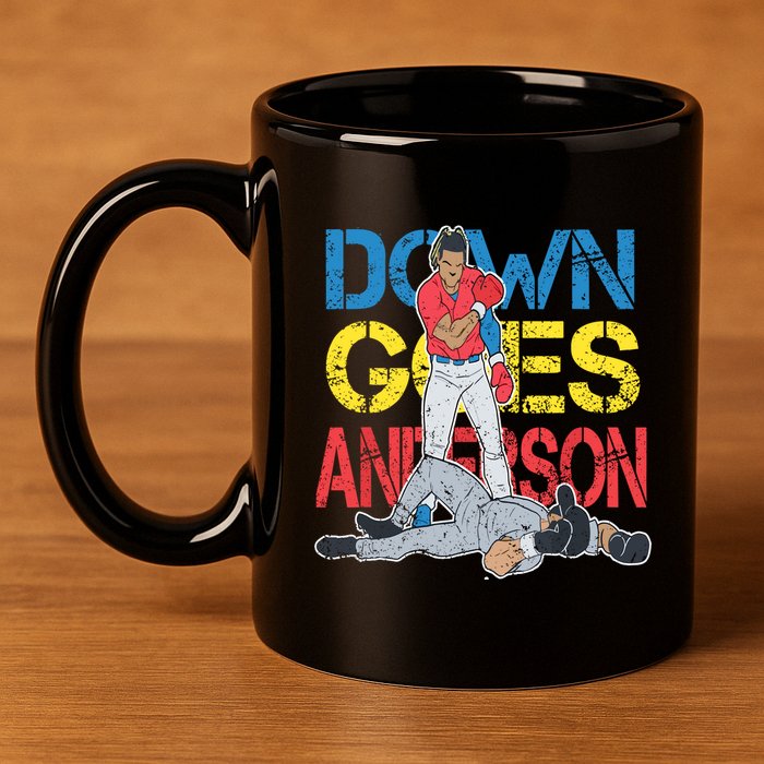 Down Goes Anderson 11oz C Handle Ceramic Mug