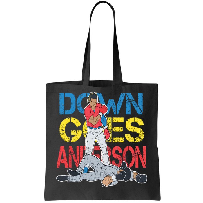 Down Goes Anderson Tote Bag