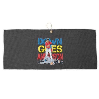 Down Goes Anderson Large Microfiber Waffle Golf Towel