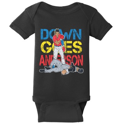 Down Goes Anderson Baby Bodysuit