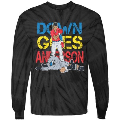 Down Goes Anderson Tie-Dye Long Sleeve Shirt