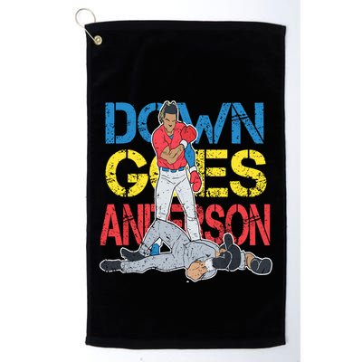 Down Goes Anderson Golf Towel