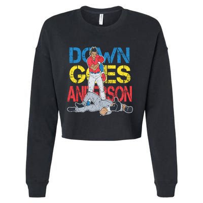 Down Goes Anderson Cropped Pullover Crew