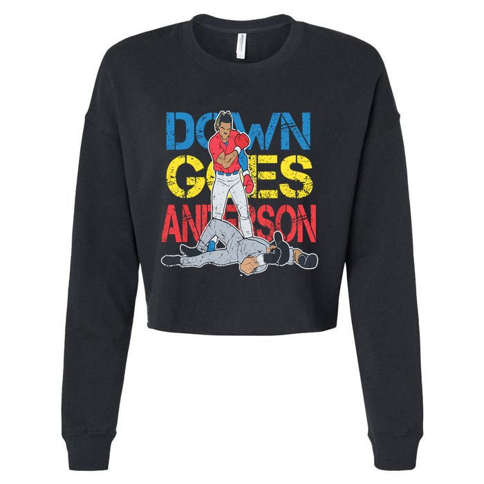Down Goes Anderson Cropped Pullover Crew