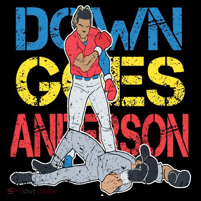 Down Goes Anderson Women's V-Neck T-Shirt