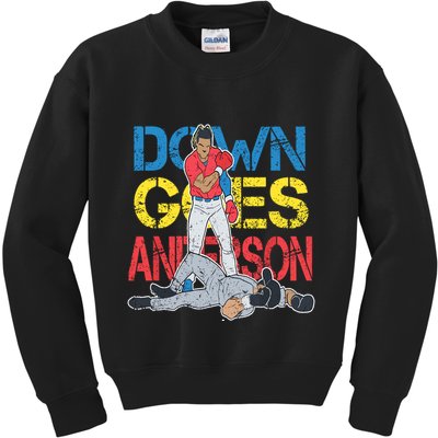 Down Goes Anderson Kids Sweatshirt