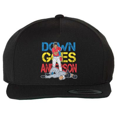 Down Goes Anderson Wool Snapback Cap