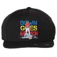Down Goes Anderson Wool Snapback Cap