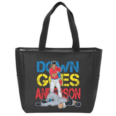 Down Goes Anderson Zip Tote Bag