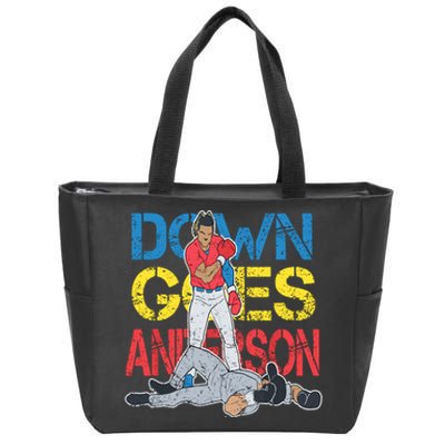 Down Goes Anderson Zip Tote Bag