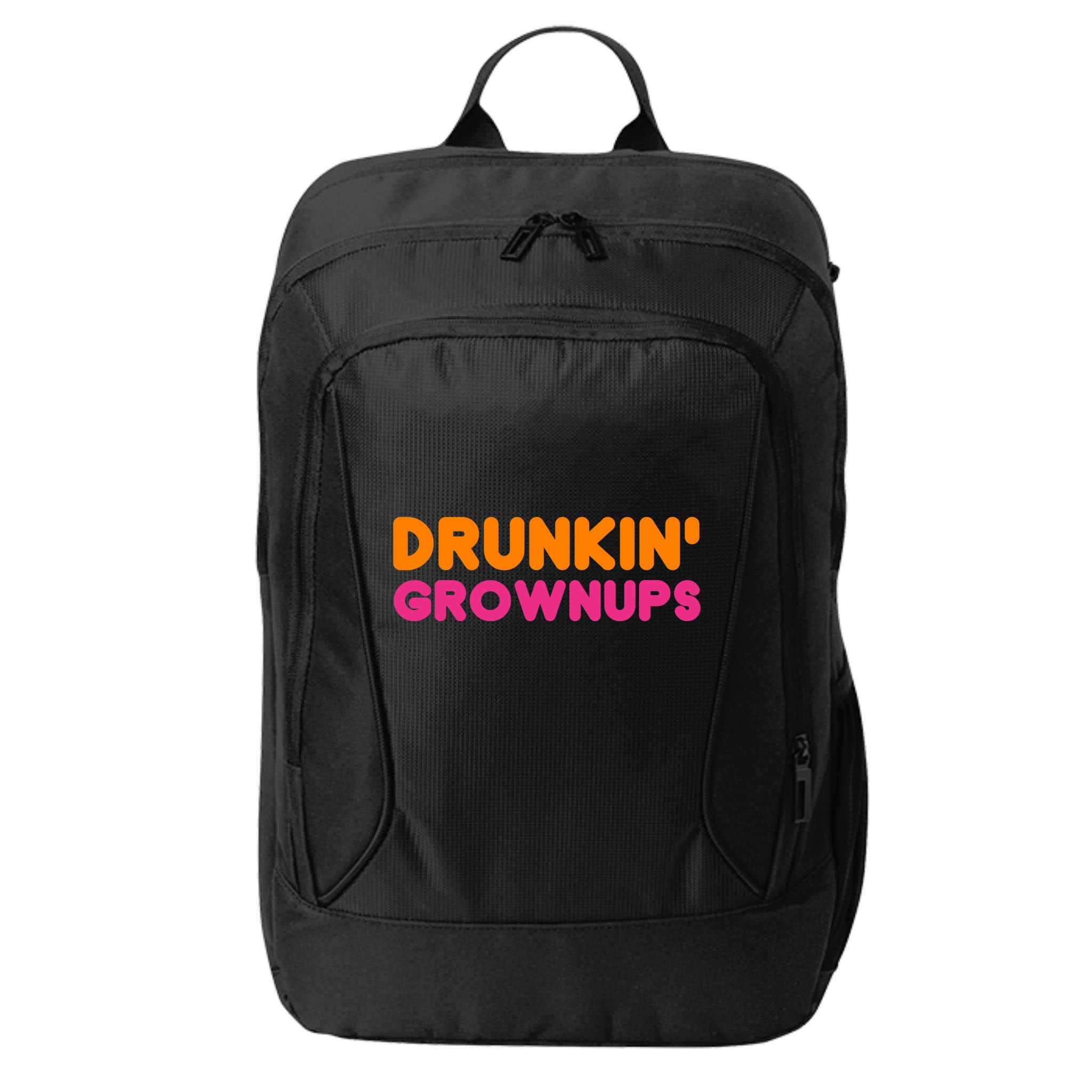 Drunkin' Grownups Adult Party Sarcastic Funny Humor City Backpack