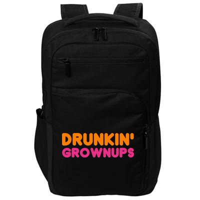 Drunkin' Grownups Adult Party Sarcastic Funny Humor Impact Tech Backpack