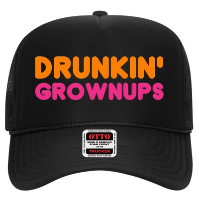 Drunkin' Grownups Adult Party Sarcastic Funny Humor Trucker Hat