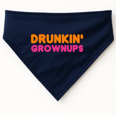 Drunkin' Grownups Adult Party Sarcastic Funny Humor USA-Made Doggie Bandana