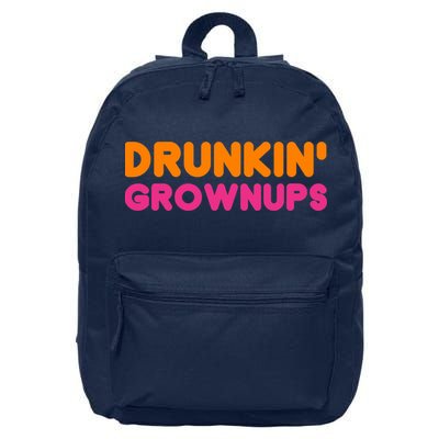 Drunkin' Grownups Adult Party Sarcastic Funny Humor 16 in Basic Backpack
