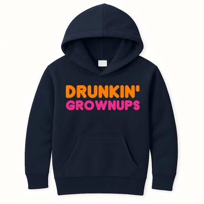 Drunkin' Grownups Adult Party Sarcastic Funny Humor Kids Hoodie