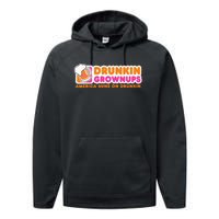 Drunkin Grownups Adult Party Sarcastic Performance Fleece Hoodie