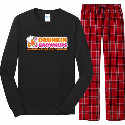 Drunkin Grownups Adult Party Sarcastic Long Sleeve Pajama Set