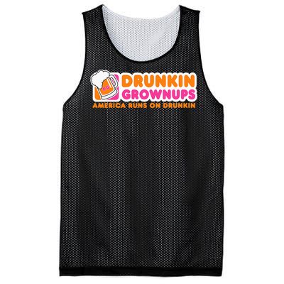 Drunkin Grownups Adult Party Sarcastic Mesh Reversible Basketball Jersey Tank