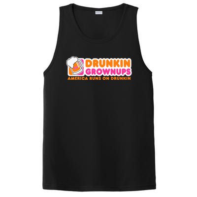 Drunkin Grownups Adult Party Sarcastic PosiCharge Competitor Tank