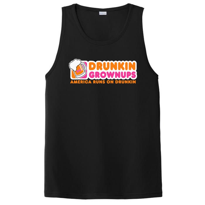 Drunkin Grownups Adult Party Sarcastic PosiCharge Competitor Tank