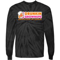 Drunkin Grownups Adult Party Sarcastic Tie-Dye Long Sleeve Shirt